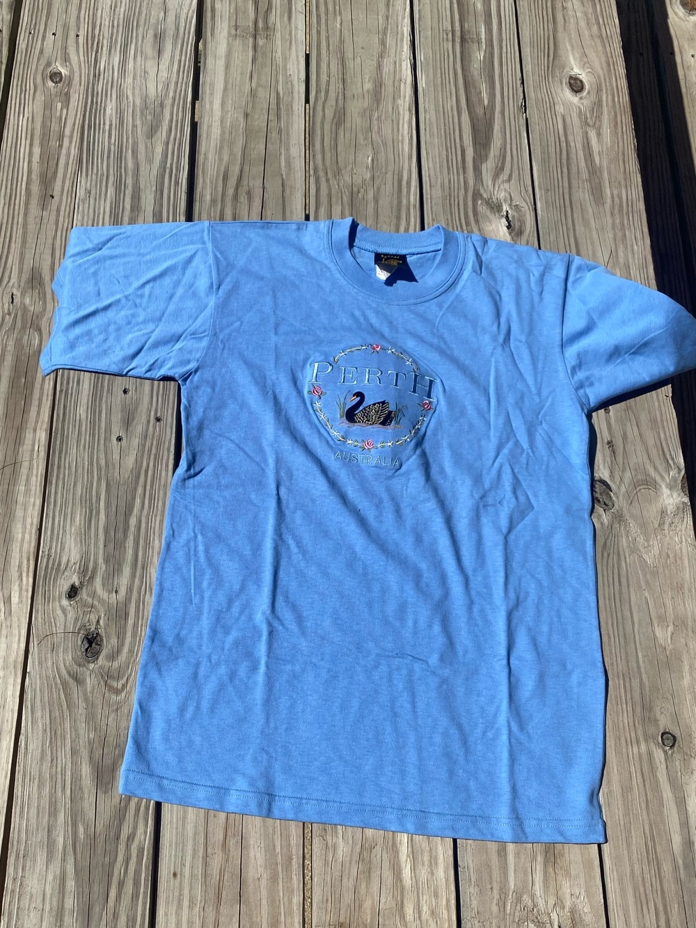Blue Graphic Cotton Tee - Men's Casual Shirt